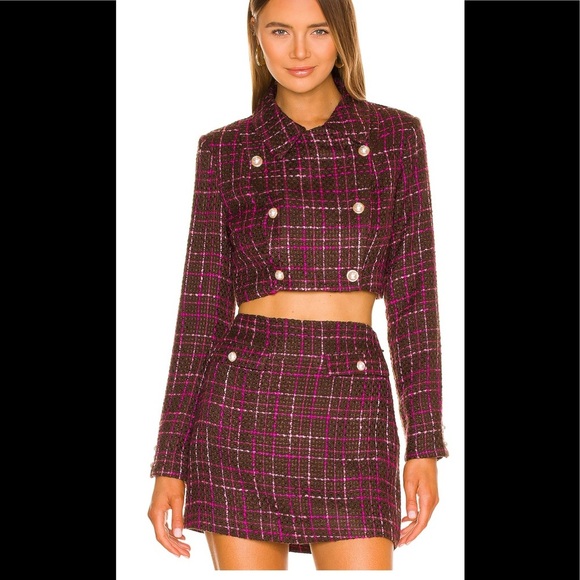 REVOLVE Dresses & Skirts - Majorelle Tweed Blazer and Skirt Set